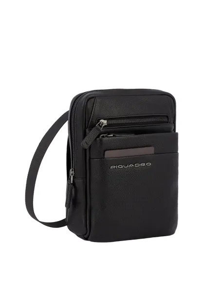 Borsello in pelle Piquadro Paavo porta iPad®mini nero