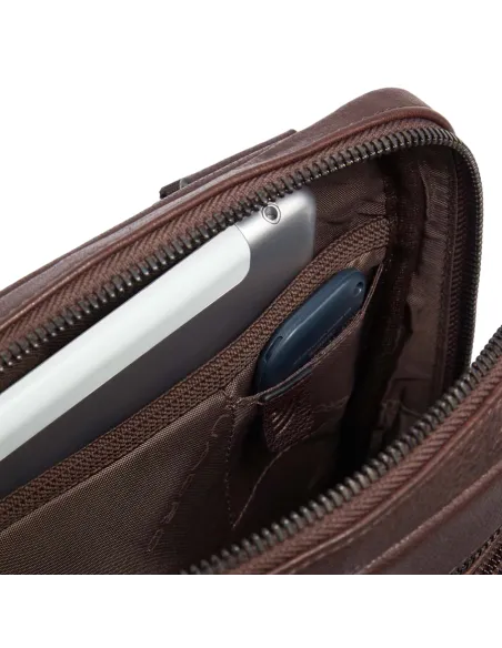 Piquadro Ray Pocket crossbody bag with iPad®mini compartment, black