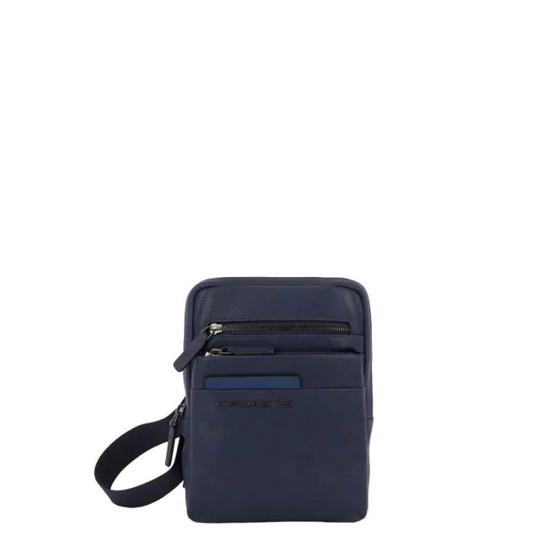 Borsello in pelle Ppiquadro Paavo porta iPad®mini blu