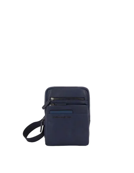Piquadro Ray Pocket crossbody bag with iPad®mini compartment, blue