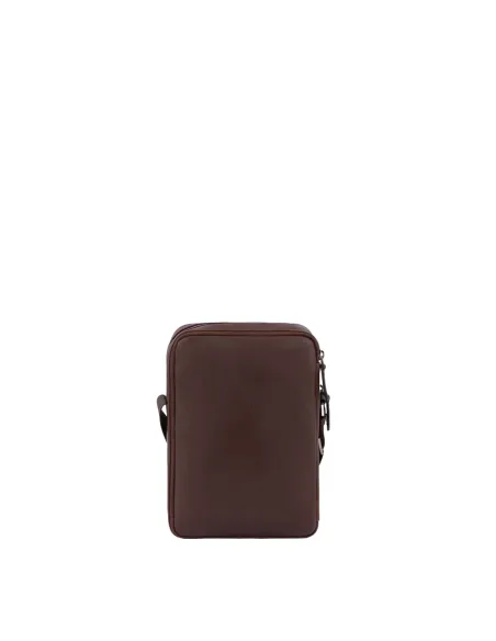 Borsello piccolo in pelle a due scomparti Piquadro Paavo Testa di moro