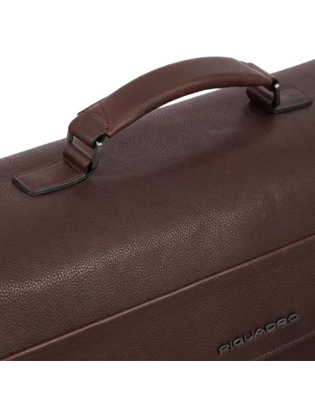 Piquadro Paavo Laptop briefcase with iPad®Pro 12,9" compartment, dark brown