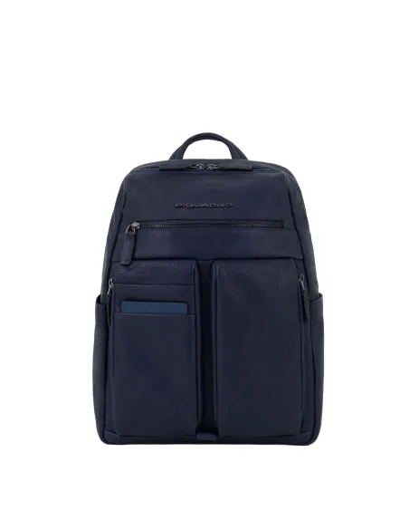 Zaino in pelle porta computer e porta iPad® Piquadro Paavo blu