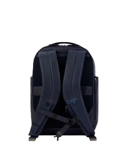 Laptop-Rucksack mit iPad®-Fach und verstellbarem Brustgurt Piquadro Paavo, blau