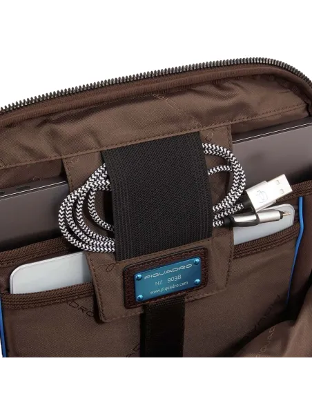 Piquadro Paavo Laptop and iPad® backpack with adjustable sternum strap, dark brown