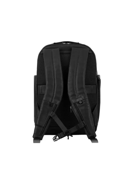 Zaino Porta computer in pelle Piquadro Paavo nero