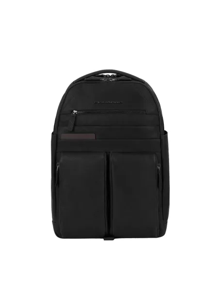 Laptop-Rucksack mit iPad®-Fach und verstellbarem Brustgurt Piquadro Paavo, schwarz