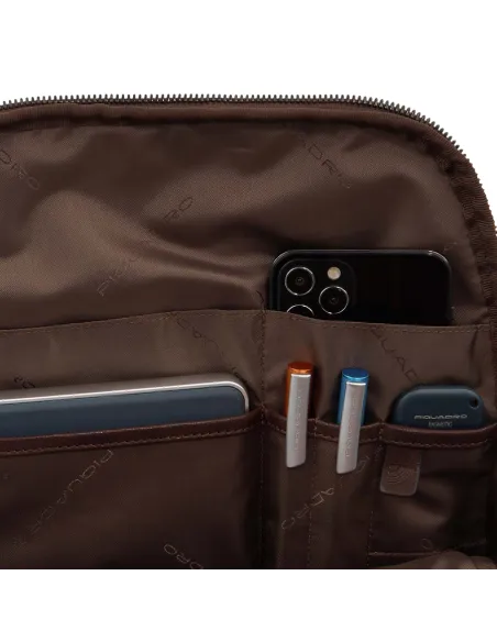 Laptop-Rucksack mit iPad®-Fach und verstellbarem Brustgurt Piquadro Paavo, grün