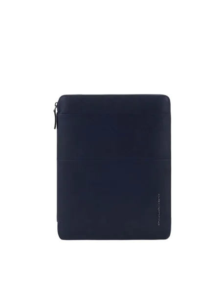 Portablocco in pelle Piquadro Paavo con scomparto per iPad®Pro 12,9 blu