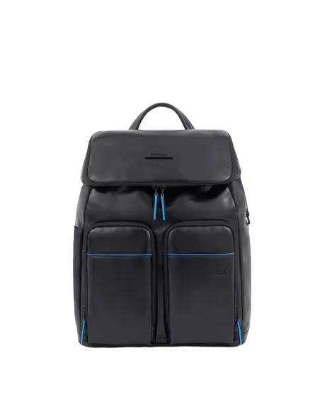 Zaino in pelle Piquadro Blue Square Revamp blu