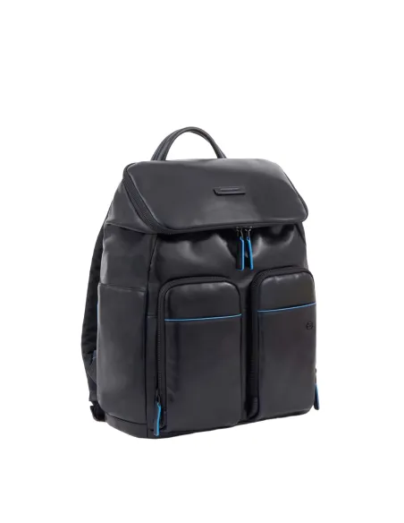 Zaino in pelle Piquadro Blue Square Revamp blu