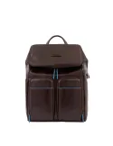 Piquadro Blue Squre Revamp Computer backpack with iPad® compartment, RFID anti-fraud protection, dark brown