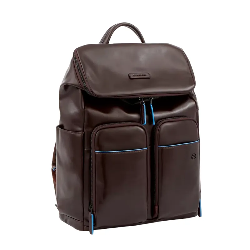 Zaino in pelle Piquadro Blue Square Revamp mogano 2