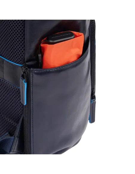 Zaino in pelle Piquadro Blue Square Revamp nero