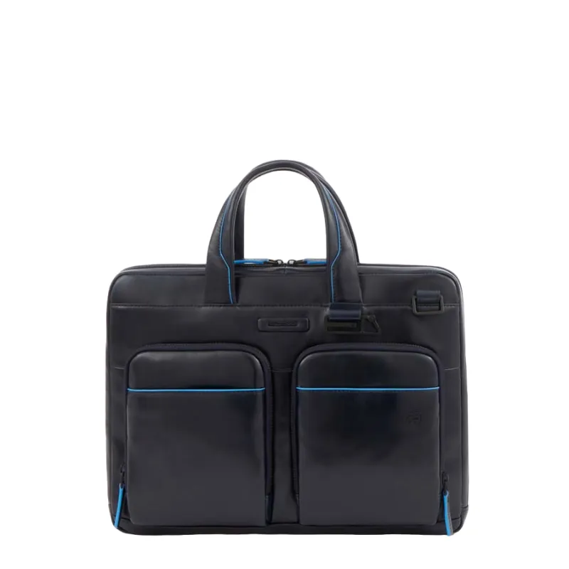 Schmale Laptoptasche mit iPad®-Fach Piquadro Blue Square...