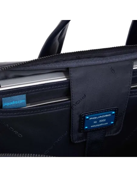 Cartella due manici porta pc da 14 Piquadro Blue Square Revamp blu