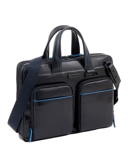 Cartella due manici porta pc da 14 Piquadro Blue Square Revamp blu