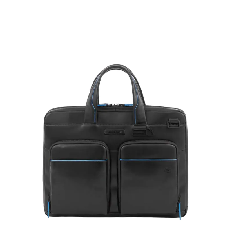 Schmale Laptoptasche mit iPad®-Fach Piquadro Blue Square...