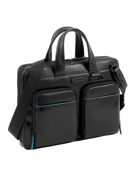 Cartella due manici porta pc da 14 Piquadro Blue Square Revamp nera