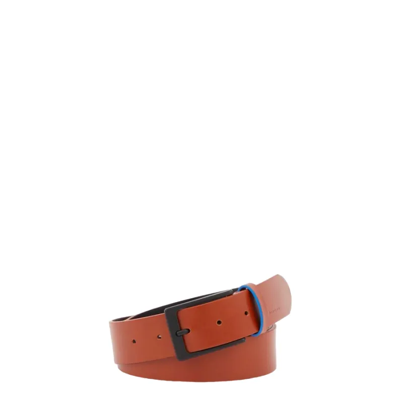Cintura uomo in pelle Blue Square Revamp arancio