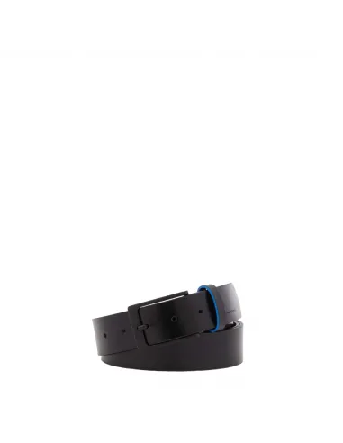 Cintura uomo in pelle Blue Square Revamp nera