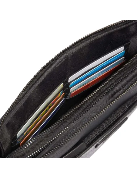 Pochette in pelle a due scomparti Piquadro Modus Special nera