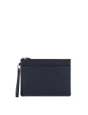 Piquadro Modus Special Men's leather clutch with iPad® compartment, blue