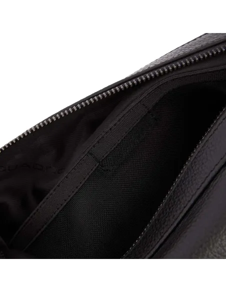 Kulturbeutel aus leder Piquadro Modus, schwarz