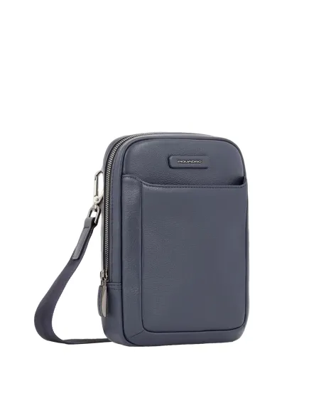 Piquadro Modus Special Pocket crossbody bag with iPad®mini compartment, blue