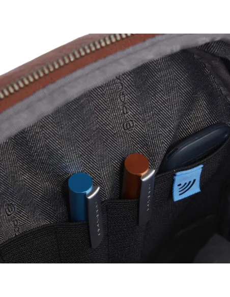 Kleine Laptop-Rucksack mit iPad®-Fach Piquadro Black Square, grün