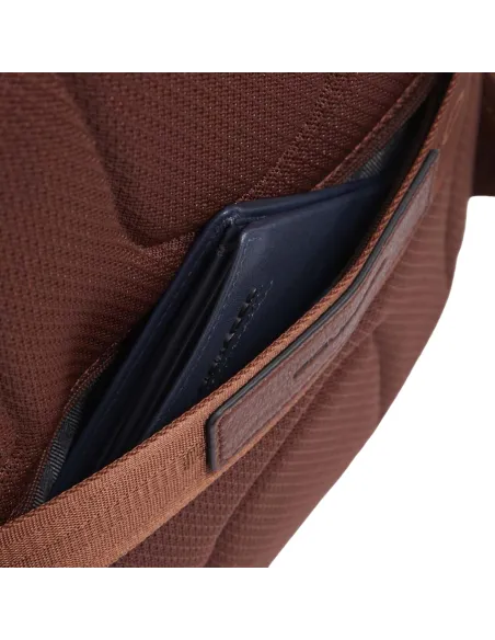 Piquadro Black Square Small size, Computer backpack with iPad® compartment, brown