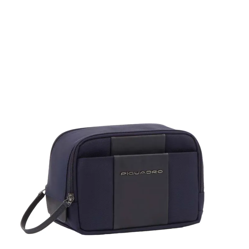 Piquadro Brief2 Toiletry bag in recycled fabric, blue 2