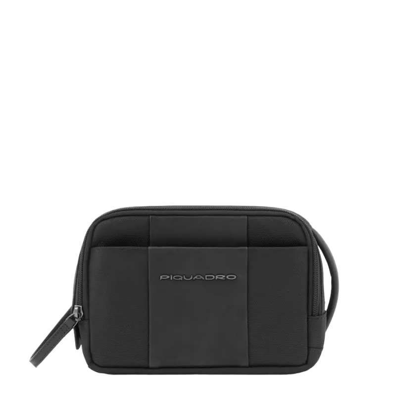 Piquadro Brief2 Toiletry bag in recycled fabric, black