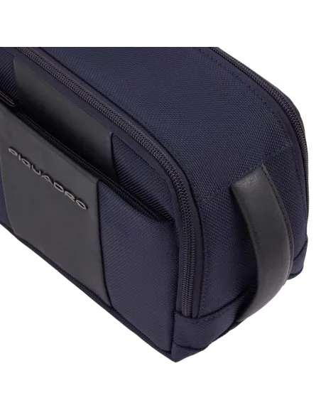 Kulturbeutel aus rezykliertem Stoff Piquadro Brief2, schwarz