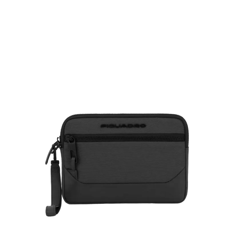 Pochette sottile con manico Piquadro Gio nera