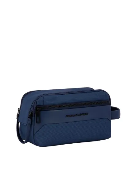 Piquadro Gio Toiletry bag in recycled fabric, blue