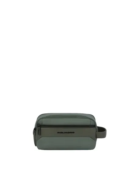 Piquadro Gio Toiletry bag in recycled fabric, green