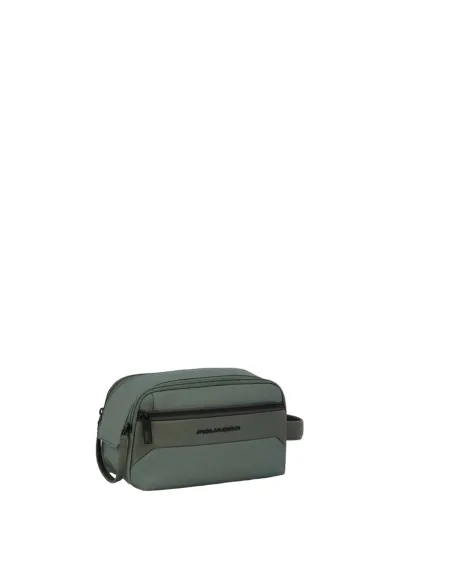 Piquadro Gio Toiletry bag in recycled fabric, green