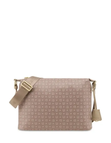 Borsa Pollini in tessuto e pelle con tracolla regolabile