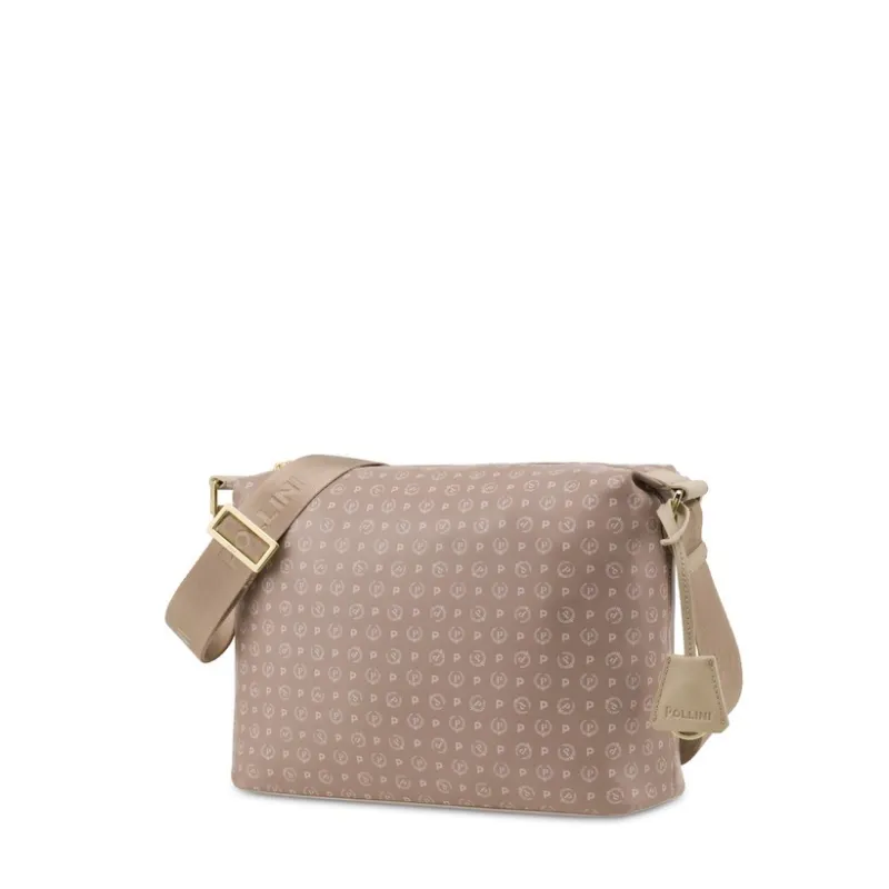 Borsa Pollini in tessuto e pelle con tracolla regolabile 2