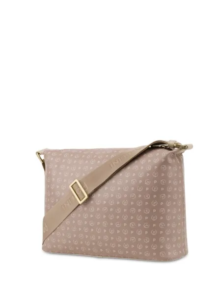 Borsa Pollini in tessuto e pelle con tracolla regolabile