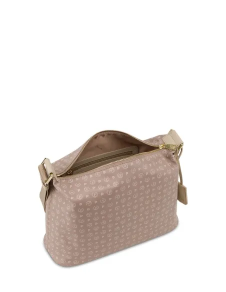 Borsa Pollini in tessuto e pelle con tracolla regolabile