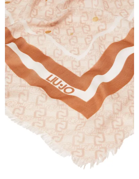 Foulard con logo jacquard Liu Jo naturale