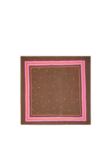 Liu Jo Foulard with jacquard logo, brown