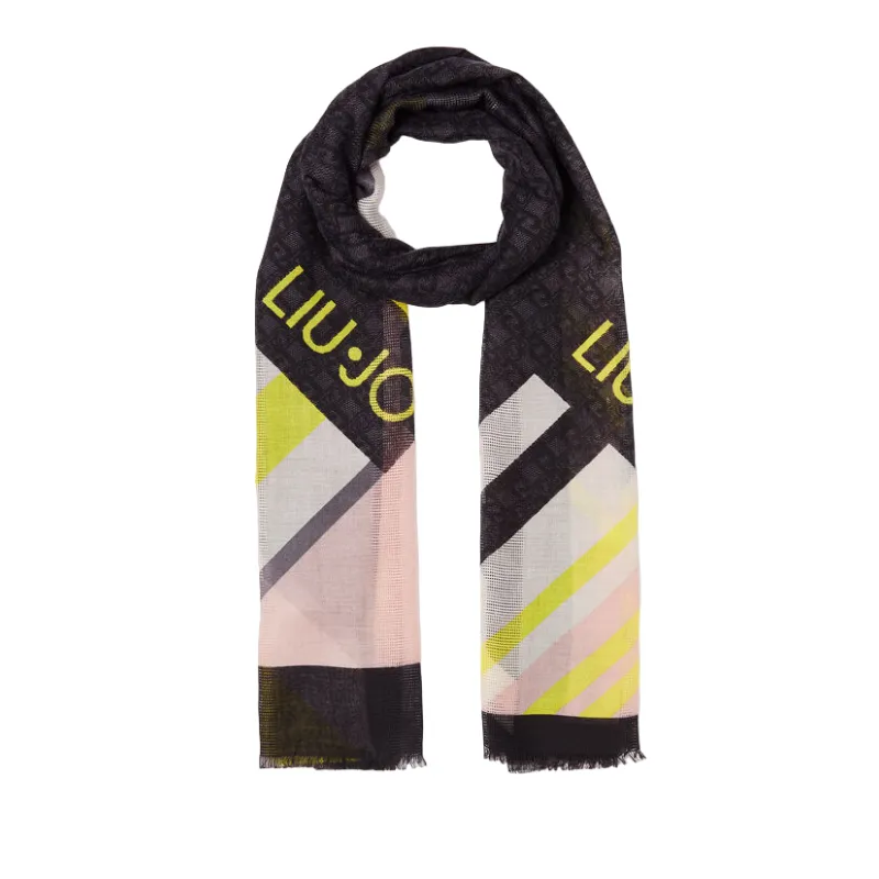 Liu Jo patterned scarf, black