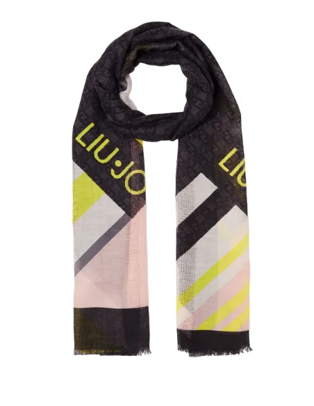 Liu Jo patterned scarf, black