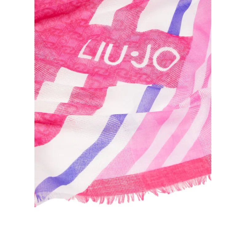 Liu Jo patterned scarf, pink 2