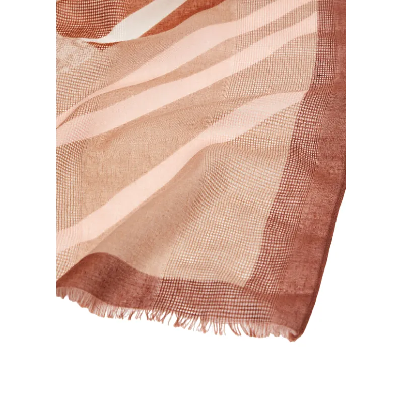 Stola Liu Jo con logo jacquard marrone 2