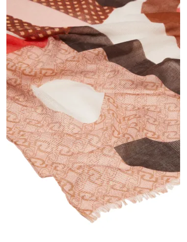 Liu Jo scarf with geometric print, brown