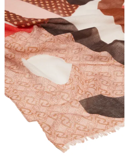 Liu Jo scarf with geometric print, brown